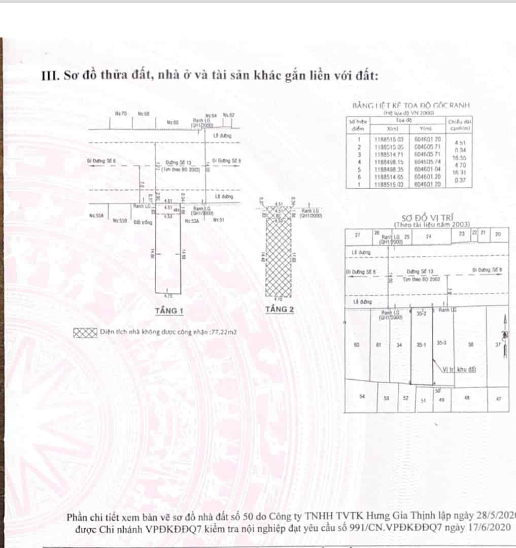 Bán nhà mặt tiền đường số 13 P Tân Kiểng, Quận 7, DT 4,5 x 17m, nở hậu