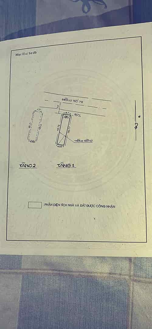 Nhà 4.5x19m đường 79, p Tân Quy, quận 7, trệt 1 lầu, vị trí kinh doanh