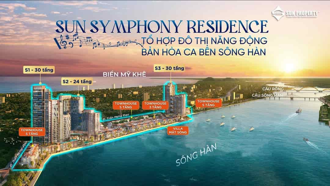 Căn hộ Sun Symphony Đà Nẵng, tổ hợp căn hộ sông Hàn, view pháo hoa, chiết khấu 19%
