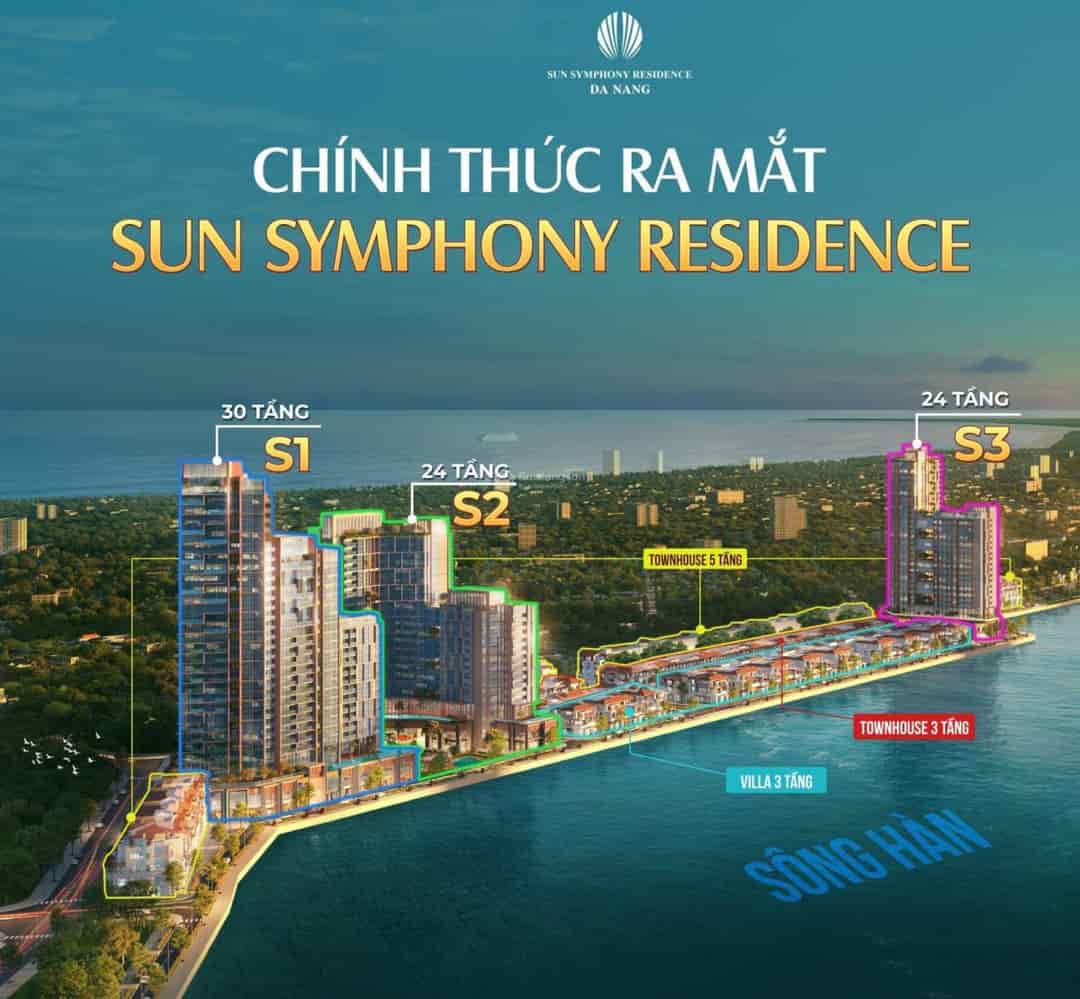 Quỹ căn Sun Symphony giá tốt nhất T7, CK đến 19,5%, view sông Hàn, 0% lãi + 0% gốc 30 tháng