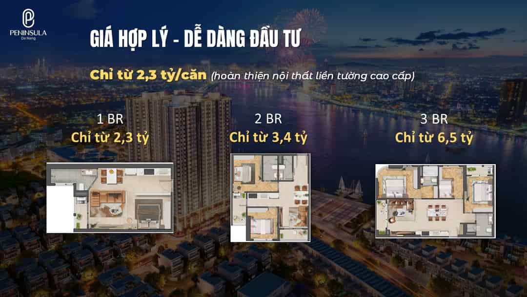 Mở bán quỹ căn đẹp của dự án căn hộ Peninsula Đà Nẵng, view trực diện sông Hàn, chiết khấu 15%