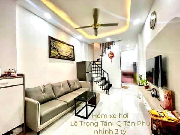 Nhà đẹp Tân Phú, hẻm xe hơi quay đầu thông tứ phía, 2pn, 2 tầng, tặng full nội thất cao cấp hiện đại