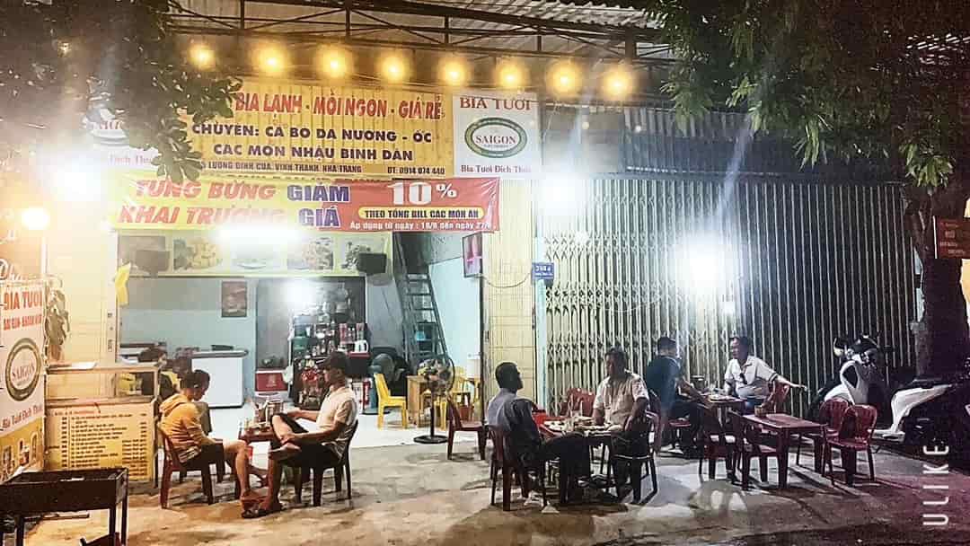 Sang nhượng quán nhậu, ăn uống nằm mặt tiền đường Lương Đình Của, Vĩnh Thạnh, Nha Trang