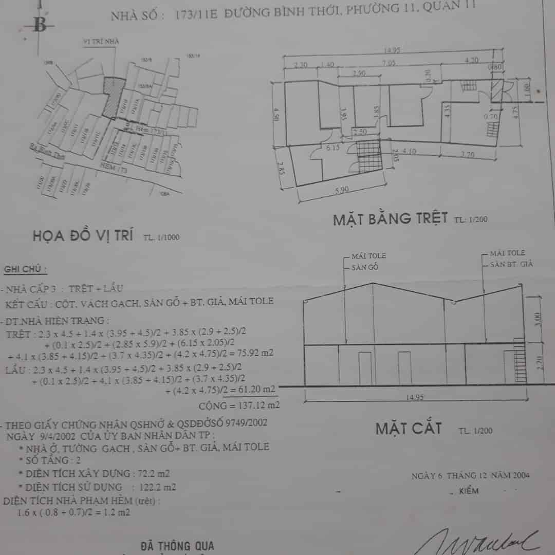 Chính chủ bán nhà đường Bình Thới, phường 11, quận 11 nhà có phòng trọ cho thuê