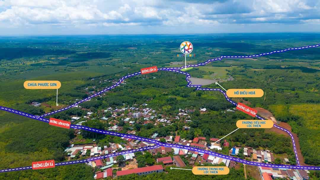 Đất thổ cư giá rẻ 1000m2, giá 810 triệu ngay trung tâm Lộc Ninh