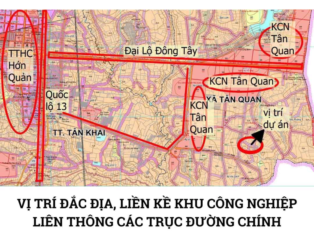 Đất ngay KCN Chơn Thành, Bình Phước, 490tr sổ hồng trao tay