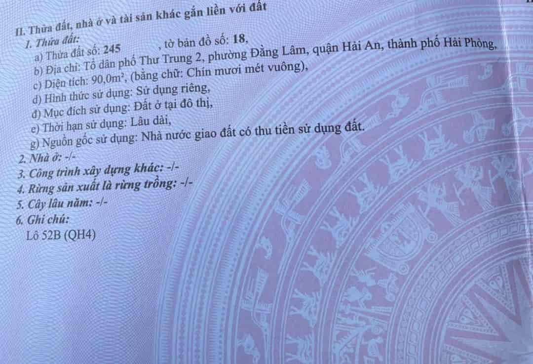 Bán đất phân lô 193 Văn Cao, Thư Trung, diện tích 90m lô góc cực đẹp, 6 tỷ