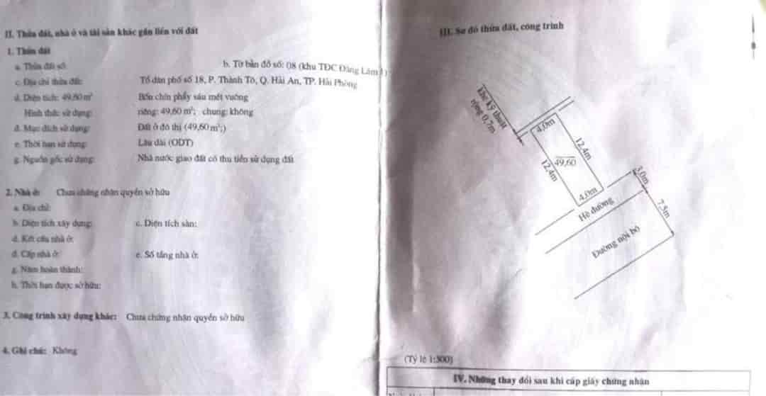 Bán nhà phân lô TĐC Đằng Lâm 50m 4 tầng, 4.8 tỷ, vị trí đẹp ngay sát trường FPT