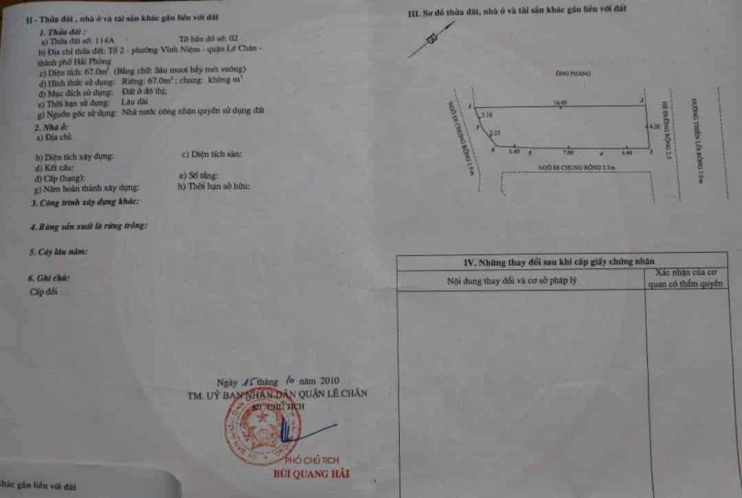 Bán nhà mặt đường Thiên Lôi gần Chợ Đôn, diện tích 67m, 2 tầng giá 6.2 tỷ