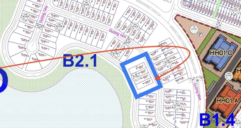 Chính chủ gửi bán lô biệt thự góc view Hồ B2.1 BT4 giá đầu tư tại KDT Thanh Hà Cienco 5