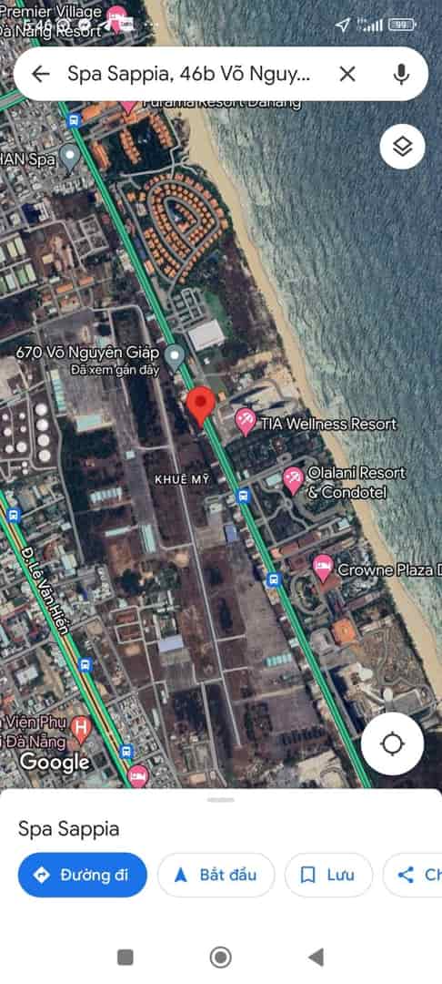 Bán đất mặt tiền biển Võ Nguyên Giáp, Đà Nẵng, diện tích 155m2, ngang 6m, giá 1x tỷ