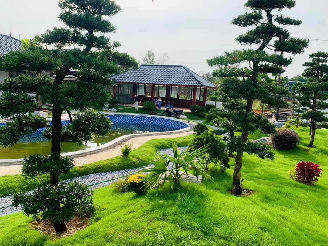 Trang trại nghỉ dưỡng villa xây mới 1685m, khu sinh thái Minh Trí, Sóc Sơn, 1685m2, siêu đẹp chỉ 7.x tỷ