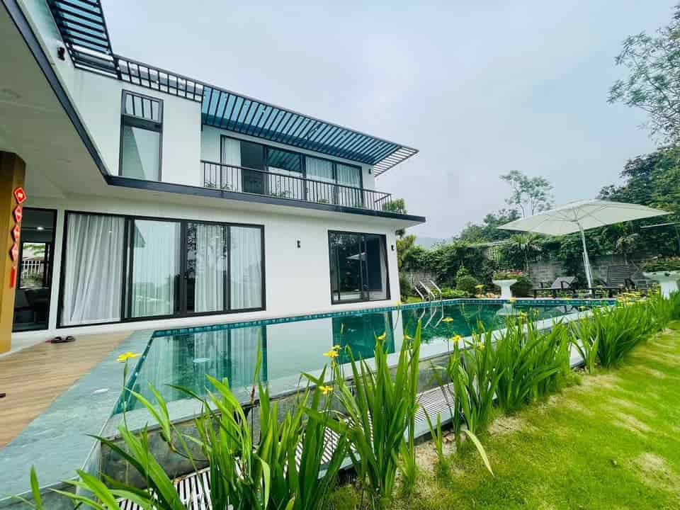 Villa 5200m2 Hồ Ban Tiện, Sóc Sơn, view núi, hồ quanh năm mắt mẻ, giá siêu rẻ chỉ nhỉnh 4tr/m2, nhà full nội thất