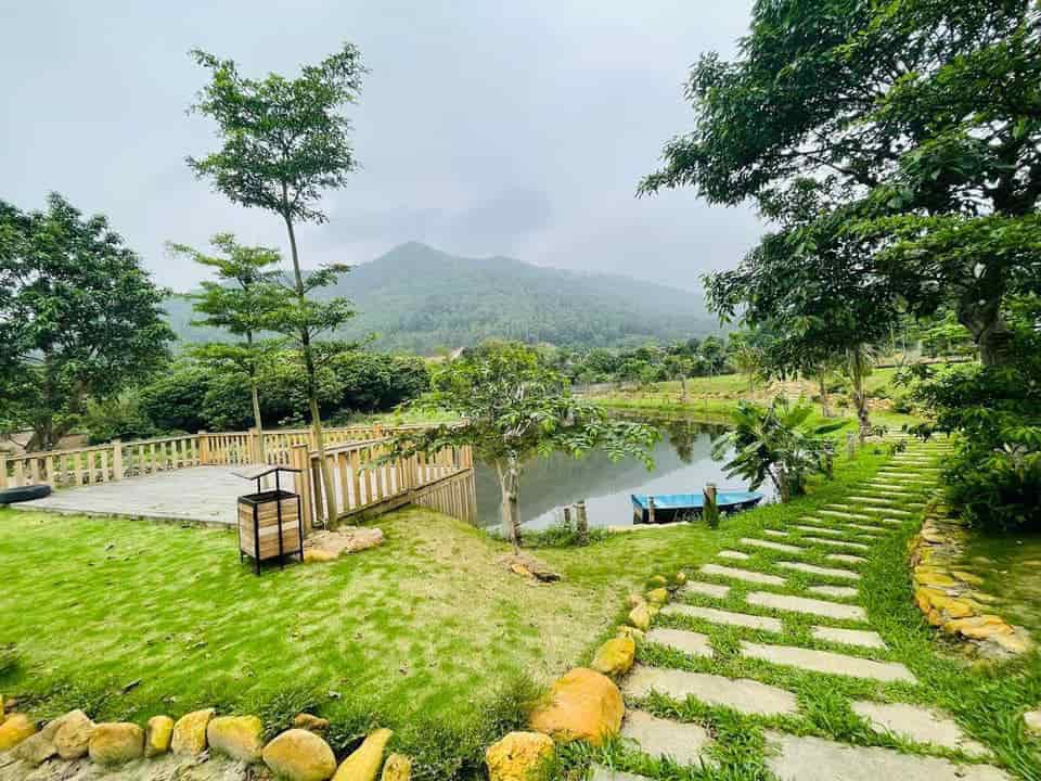 Villa 5200m2 Hồ Ban Tiện, Sóc Sơn, view núi, hồ quanh năm mắt mẻ, giá siêu rẻ chỉ nhỉnh 4tr/m2, nhà full nội thất