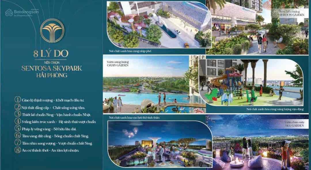 1,290 tỷ sở hữu ngay căn hộ hạng sang Sentosa Sky Park mặt đường Võ Nguyên Giáp, Hải Phòng