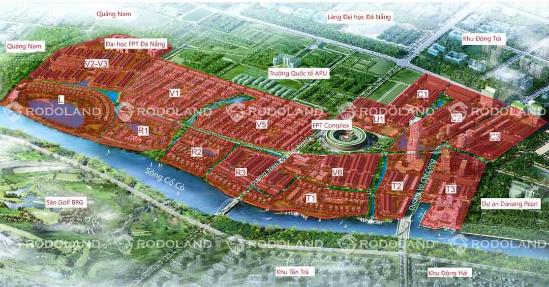 Bán đất 180m2, 7.5x24m, FPT Đà Nẵng giá rẻ nhất dự án
