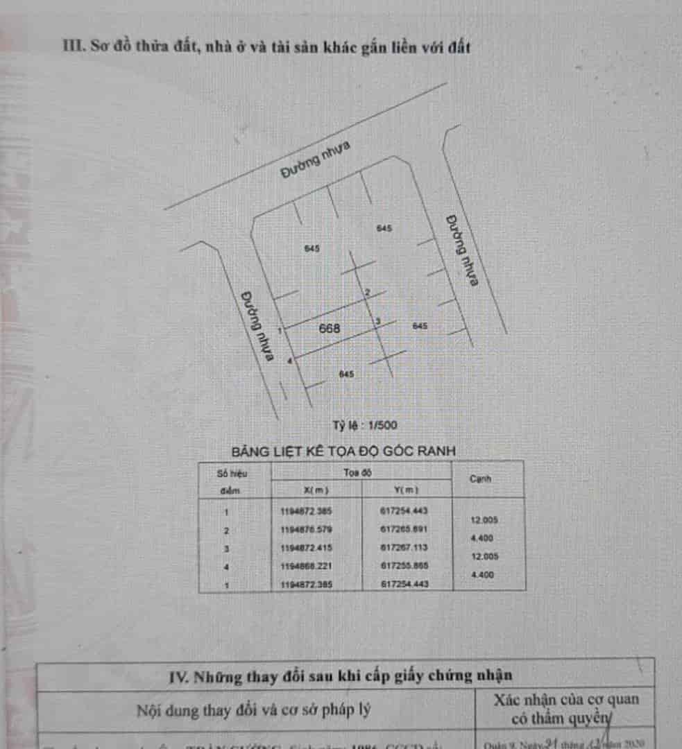 Bán đất chính chủ hẻm 47 đường Trường Lưu, P.Long Trường, Q9.