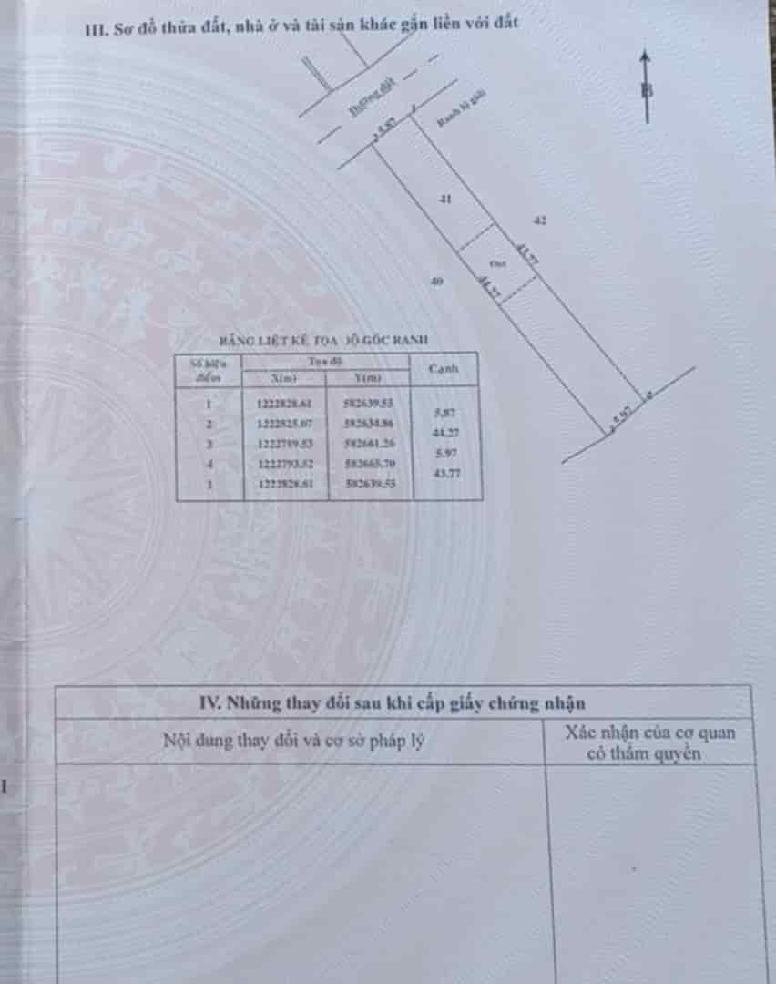 Cần bán lô đất 260m2 tại đường 500 xã Phan Văn Cội, Củ Chi, HCM