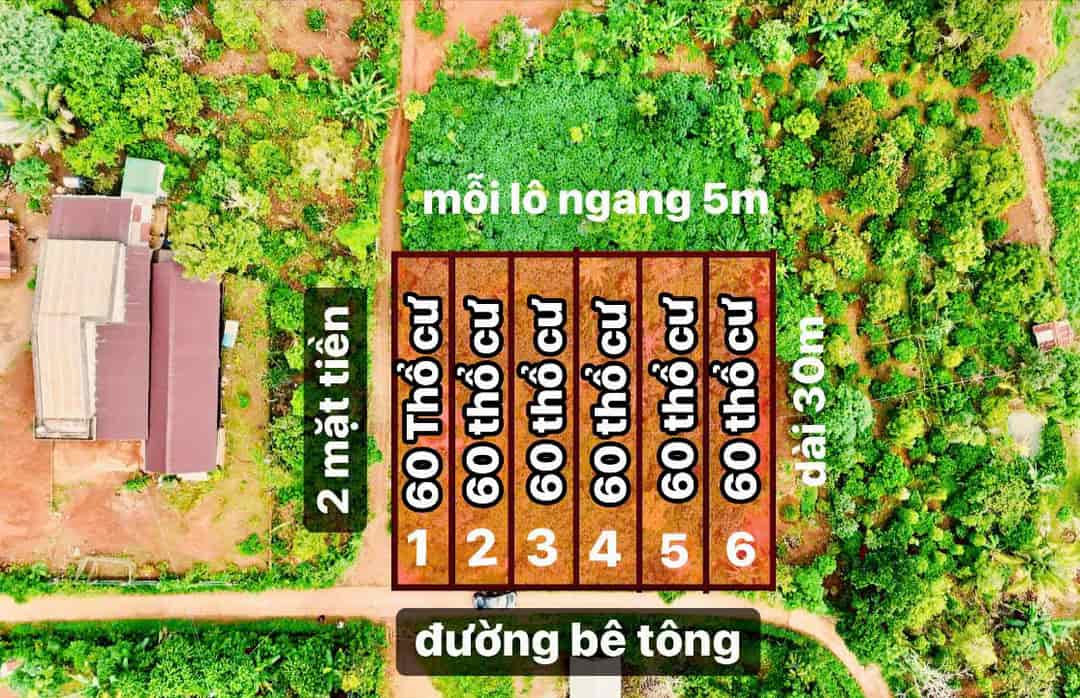 Đất thổ cư mà giá Cư Pong, Krong Buk, Đắk Lắk đường bê tông quy hoạch 16m cách các tiện ích chỉ 3 phút