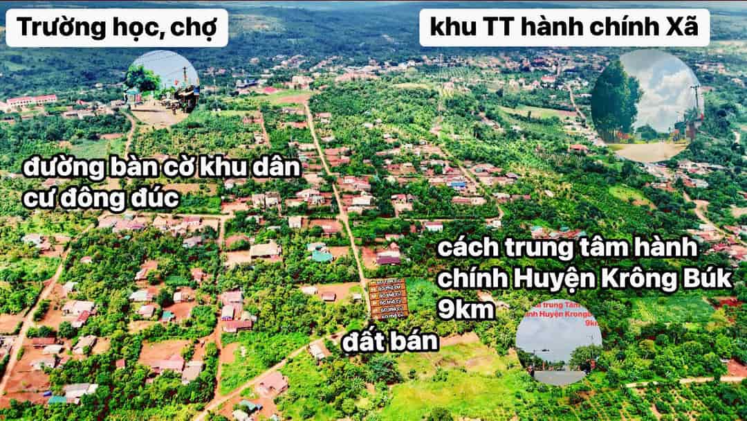 Đất thổ cư mà giá Cư Pong, Krong Buk, Đắk Lắk đường bê tông quy hoạch 16m cách các tiện ích chỉ 3 phút