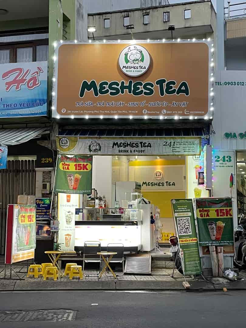 Sang quán trà sữa mặt tiền đường Vườn Lài, Phường Phú Thọ Hoà