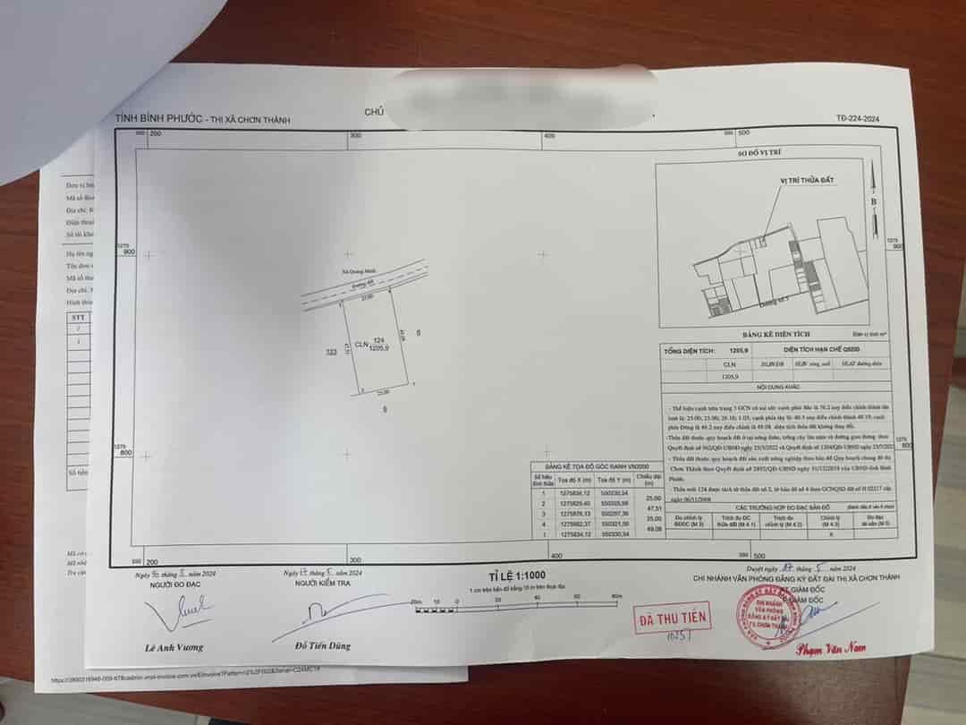 Bán lô có 102 duy nhất tại Chơn Thành Bình Phước chỉ 680tr