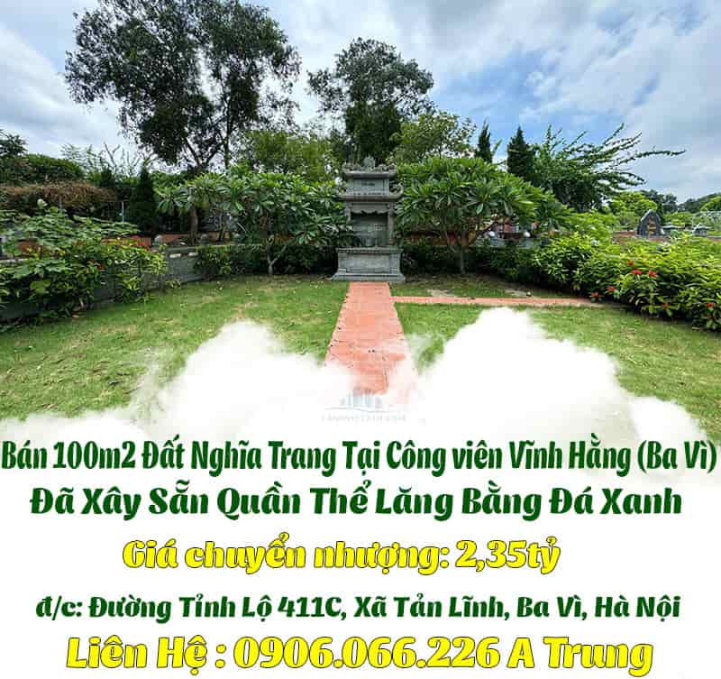 Bán 100m2 đất nghĩa trang tại công viên Vĩnh Hằng Ba Vì