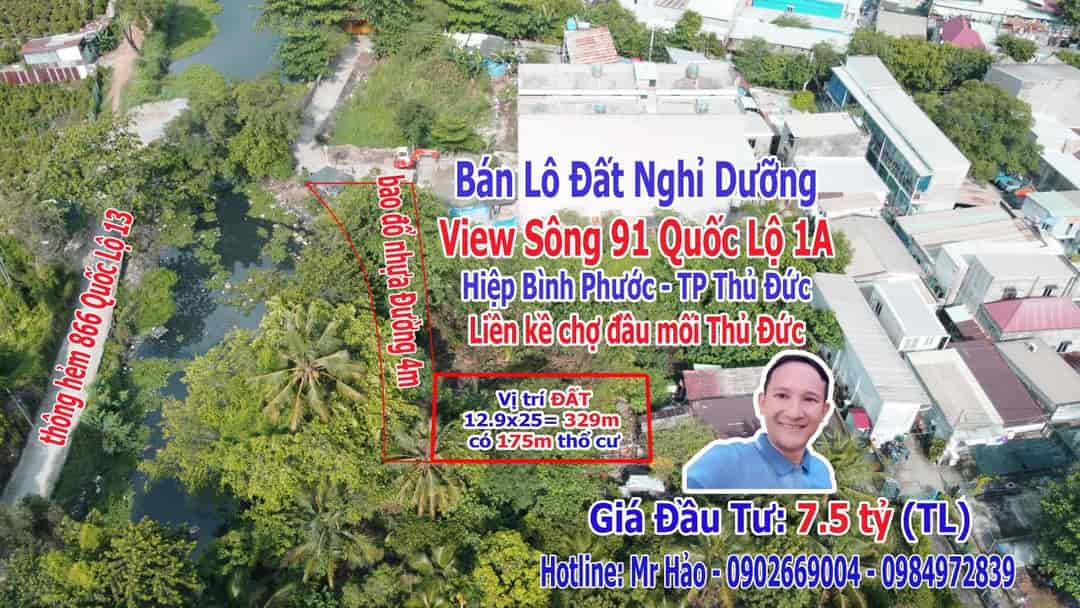 Đất nghỉ dưỡng view sông siêu rẻ Thủ Đức, hẻm 91 Quốc Lộ 1A, Hiệp Bình Phước, Thành phố Thủ Đức