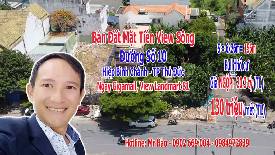 Bán Lô Đất Mặt Tiền Đường Số 10 Ven Sông - Hiệp Bình Chánh - Thành Phố Thủ Đức