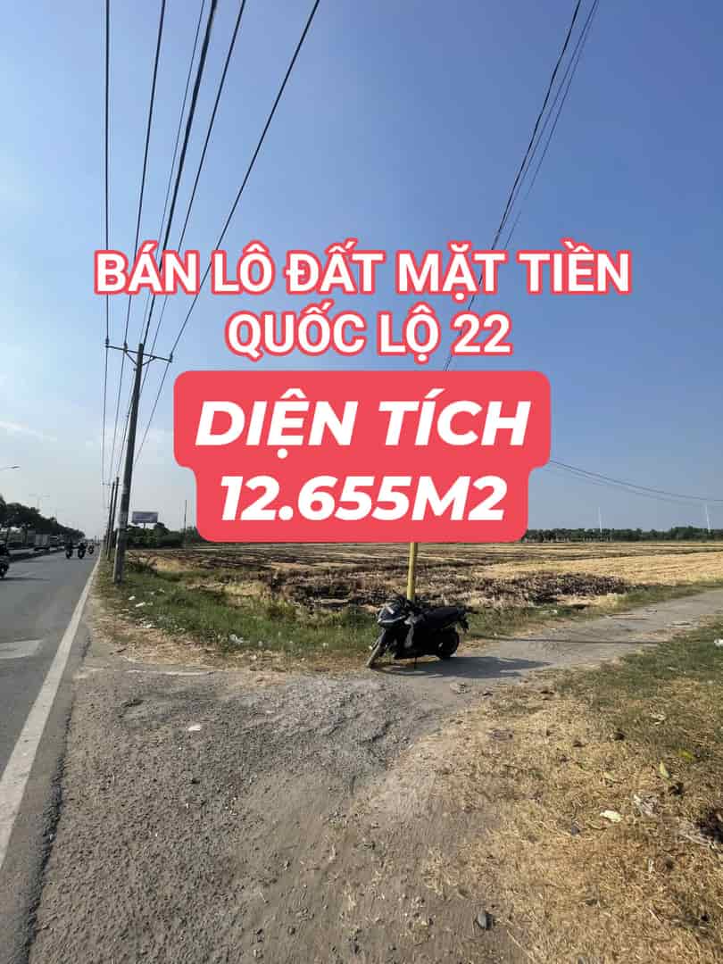 Bán lô đất mặt tiền quốc lộ 22- 12.655m2 -giá 56 tỷ- tân hiệp - hóc môn