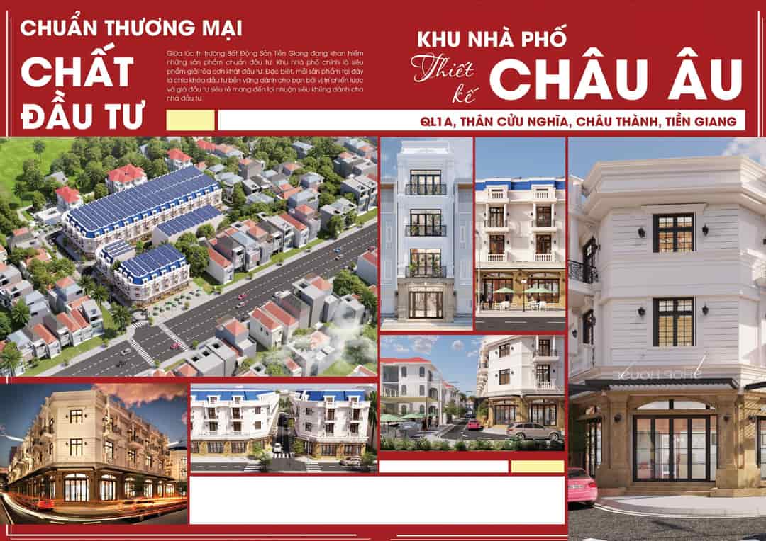 Khu nhà phố Châu Âu, điểm nhấn riêng biệt tại Châu Thành