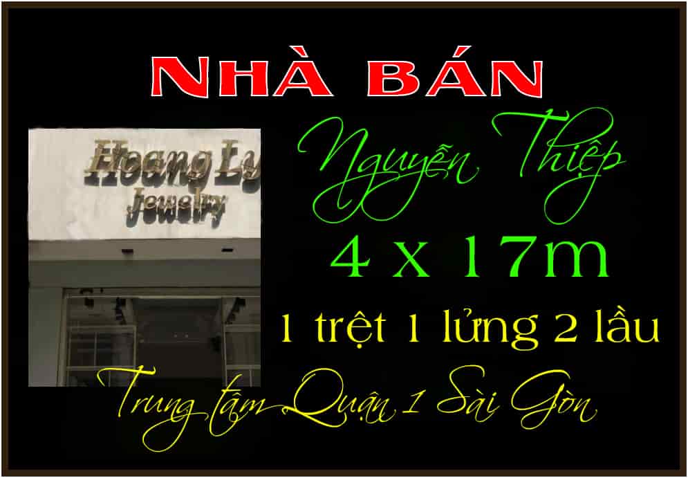 Nhà phố 4 x 17m, 1 trệt 3 lầu Nguyễn Thiệp trung tâm tài chính Q1, TP.HCM