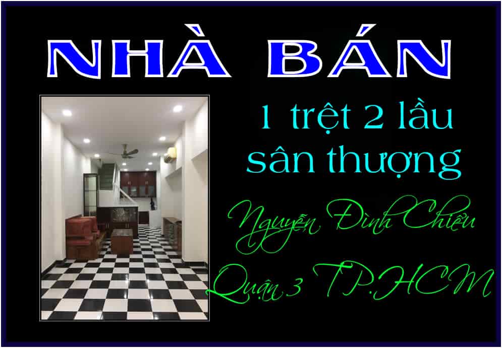 Hạ giá cần bán nhanh nhà phố 1 trệt 2 lầu Nguyễn Đình Chiểu quận 3 TP.HCM