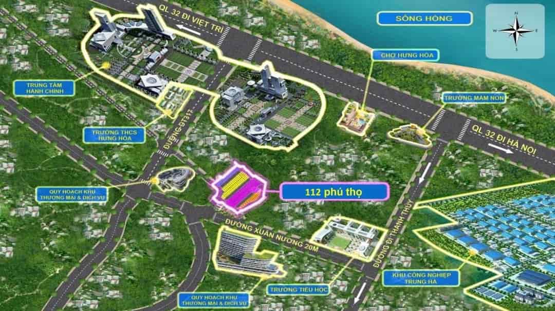 Chính thức mở bán đất phân lô ở thị trấn Hưng Hóa, Tam Nông, tỉnh Phú Thọ