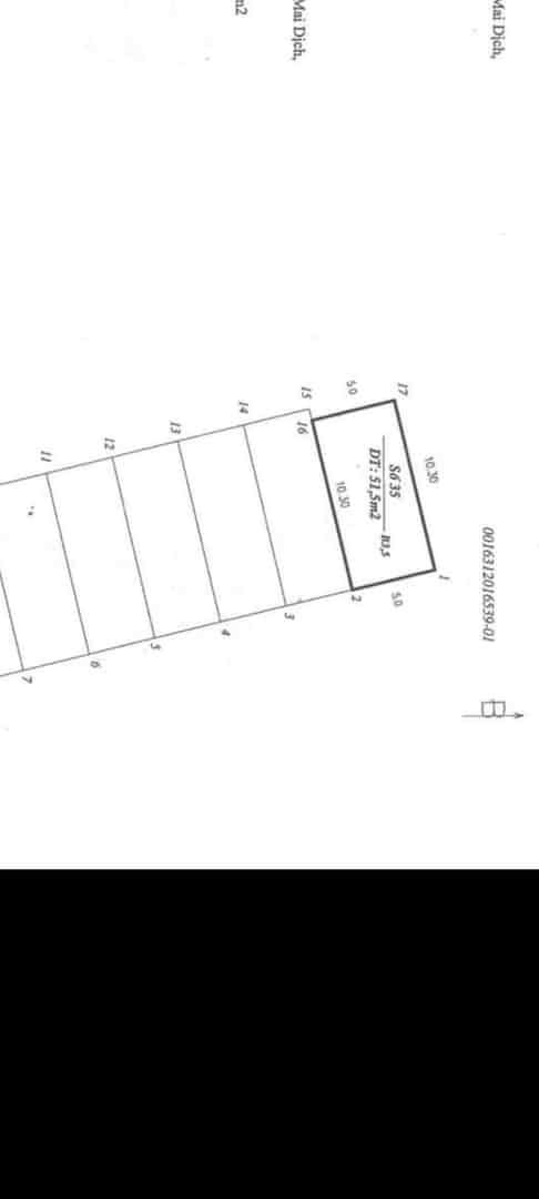 Cầu giấy phân lô ô tô đỗ cửa, lô góc 3 thoángDương Khuê, Cầu Giấy 52/70m, 4T, MT 10 m, giá chỉ 16.3 tỷ