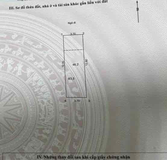 40m ra mặt phố Hào Nam, Đống Đa, mặt ngõ thông, 46m2, 5 tầng, thửa vuông a4, 09 phòng cho thuê