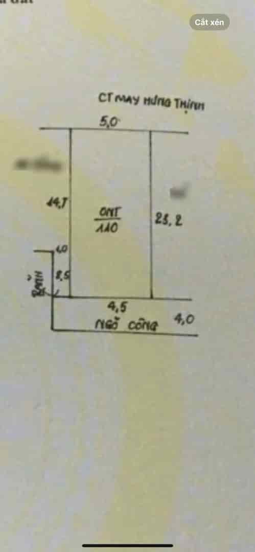 Hàng F0 dành cho ace đầu tư, lô đất đẹp 110m2 full thổ cư 2 mặt thoáng, trung tâm xã Đại Yên