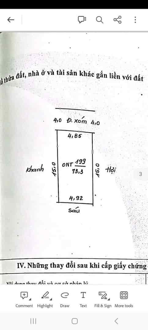 Chính chủ gửi bán lô đất 76m2 tại xã Đại Yên, Chương Mỹ, Hà Nội, mảnh đất là lô góc mặt tiền 5,6m