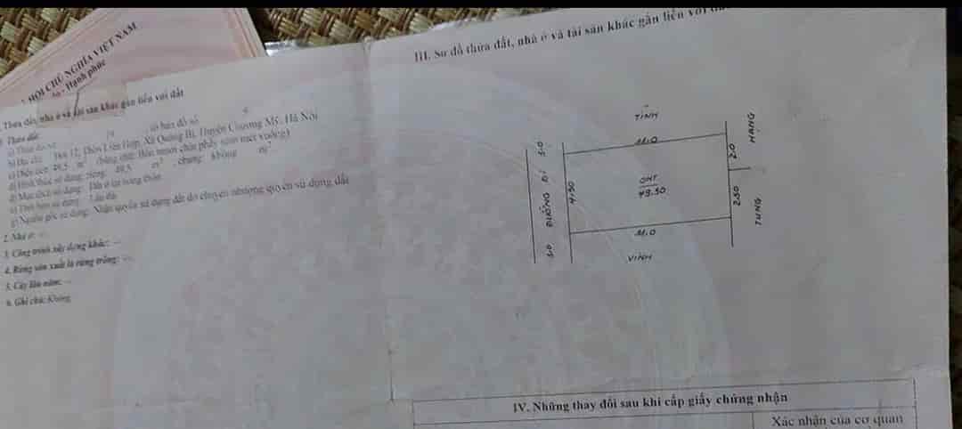 1,4x tỷ, 49.5m đất trung tâm xã Quảng Bị, CM, ô tô vào tận cửa, cách liên tỉnh 419 chỉ vài phút