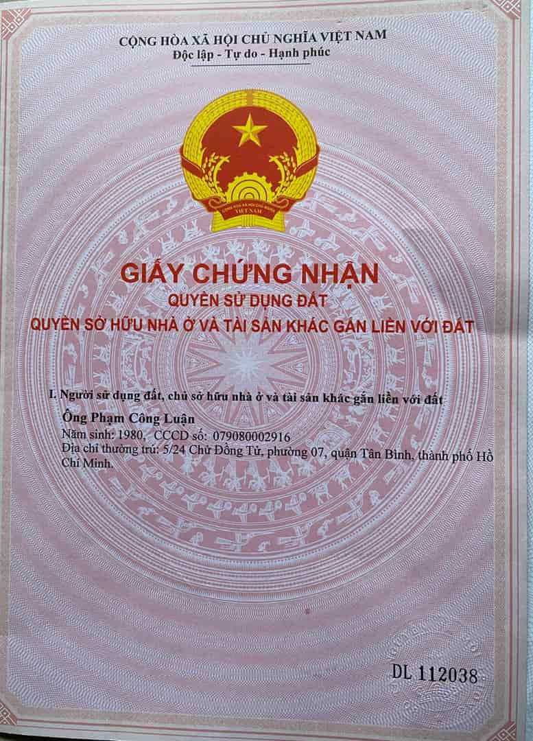 Chính chủ bán nhanh đất mặt tiền đường nhựa thị xã Bến Cát, Bình Dương