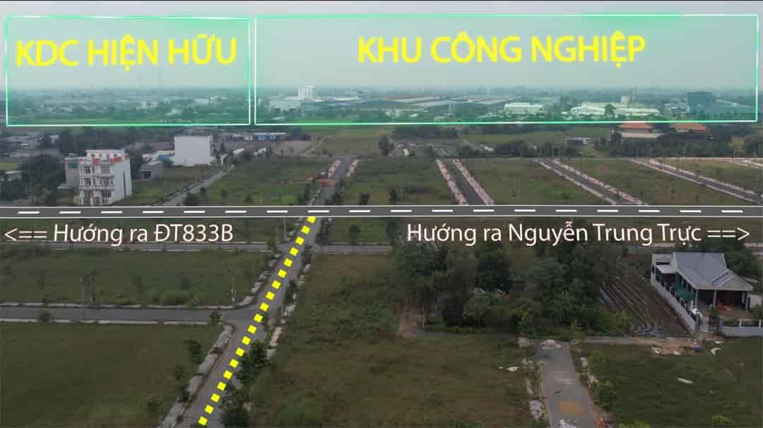 Bán đất khu dân cư Long Cang đường 833B, 5x20m, 100m2, cắt lỗ 550tr bán nhanh