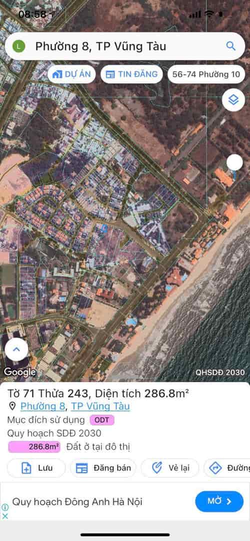 Cần bán lô đất mặt tiền Mạc Thanh Đạm cách biển bãi sau Vũng Tàu chỉ 200m phù hợp xây khách sạn