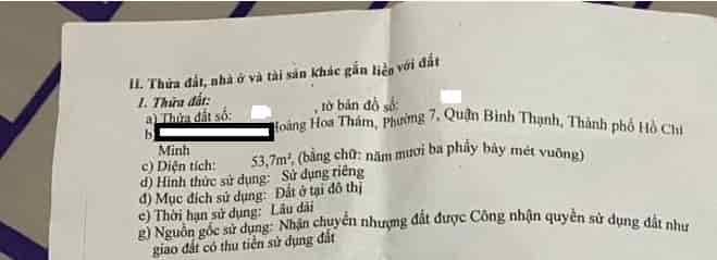 Gần trường THPT Hoàng Hoa Thám, hẻm 5m thông, 5.5x10m, đúc 2T, SHR