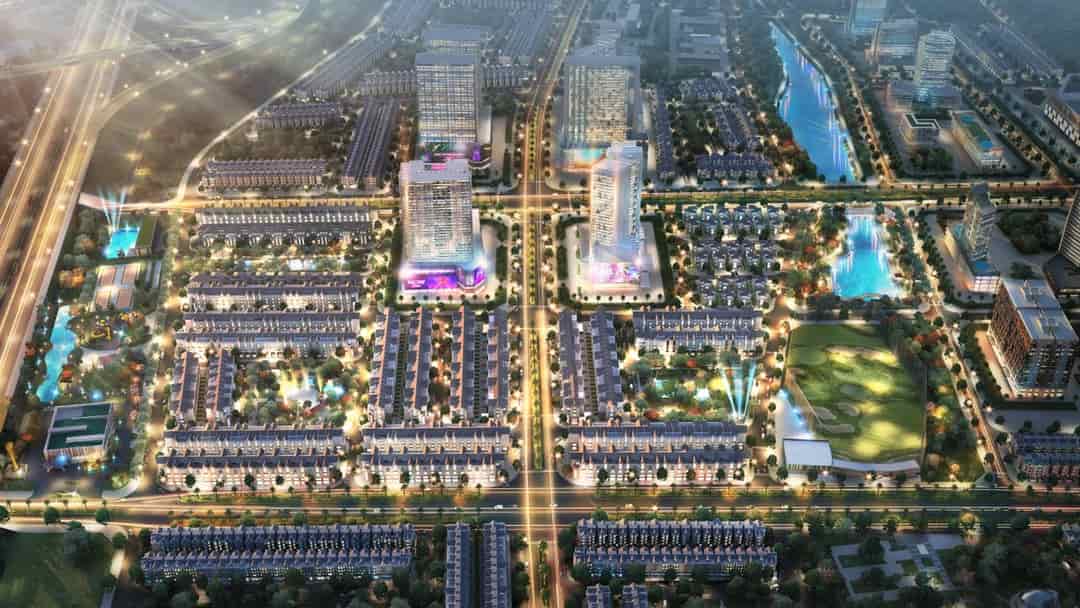 2 lô đất liền kề dự án Kim Đô Poli City thị trấn Chờ, nhìn khu trung tâm thương mại