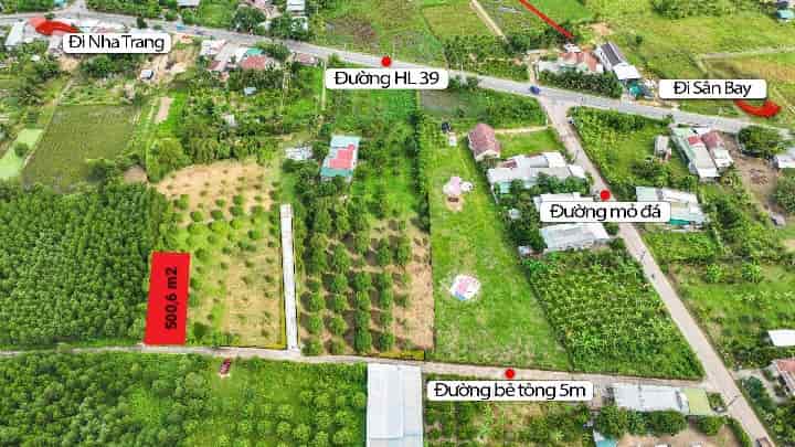 Lô đất QH full thổ cư 500m2 tại Suối Tiên, Diên Khánh, giảm giá hấp dẫn!