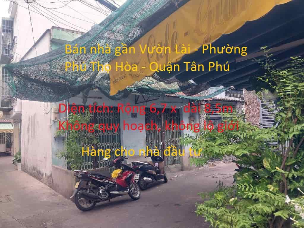 Bán nhà gần đường Vườn Lài, Phương Phú Thọ Hòa, Tân Phú, 6,7 x8.5m, nhỉnh 3 tỷ 5