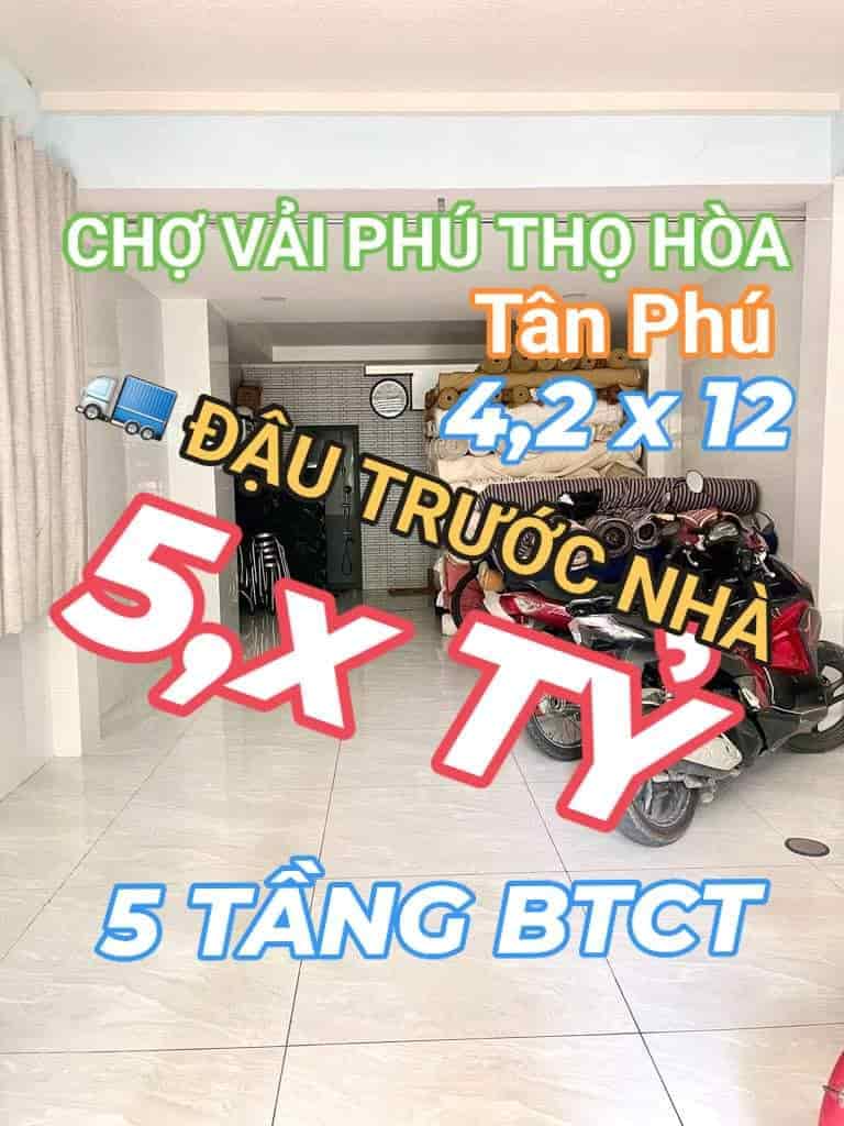 Nhà siêu rẻ Phú Thọ Hòa, Tân Phú, 4,2 x 12m, 4 tầng, nhỉnh 5 tỷ