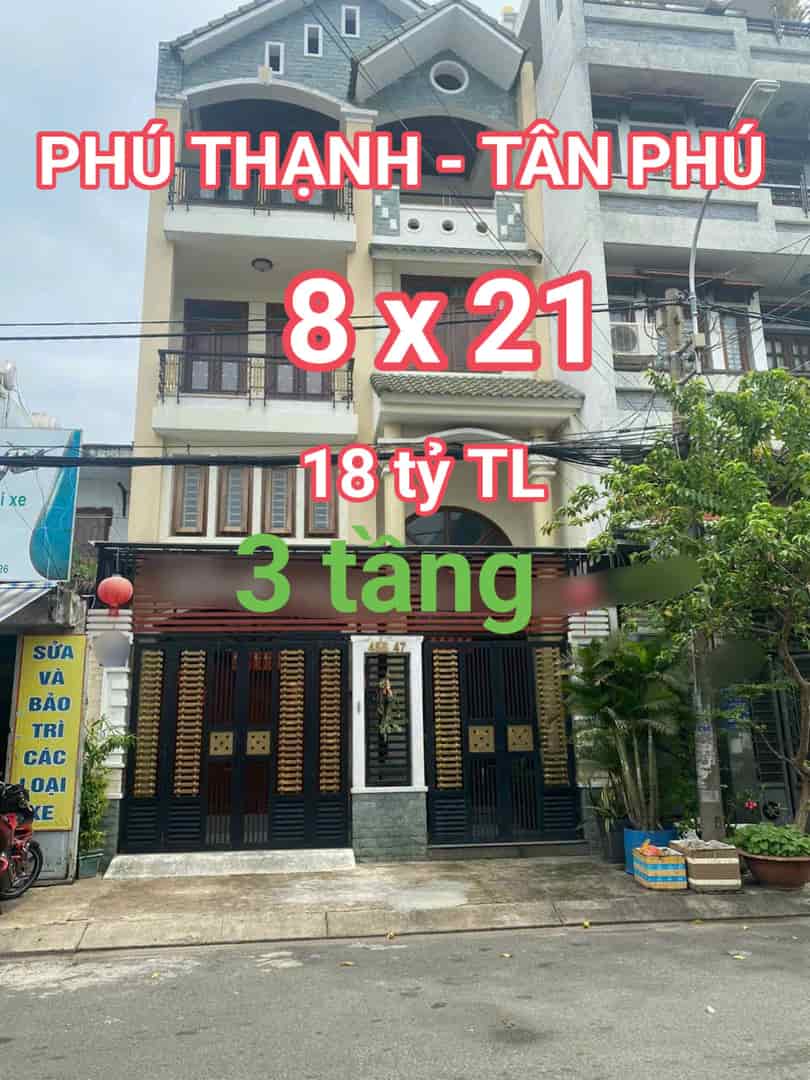 Mặt tiền Họ Lê, Quận Tân Phú, 8 x 21m, 3 tầng, chỉ 18 tỷ TL
