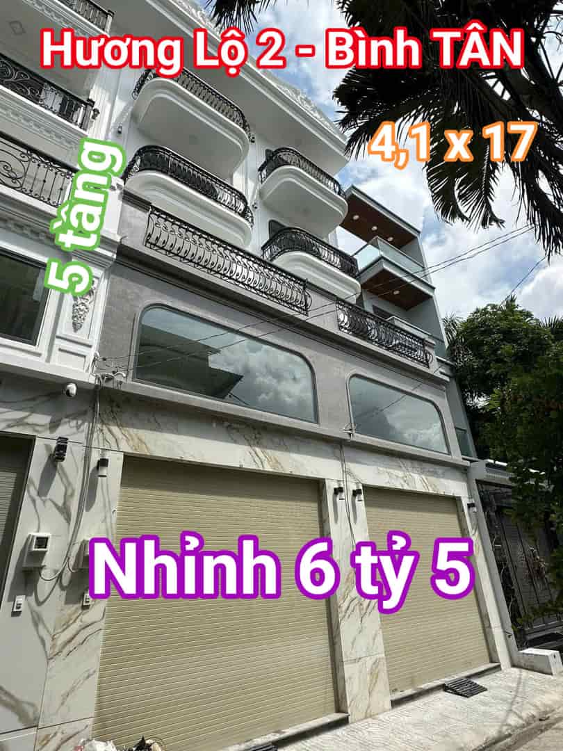 Hẻm xe tăng, Hương Lộ 2, Bình Tân, 4.1x17m, nhỉnh 6 tỷ 5