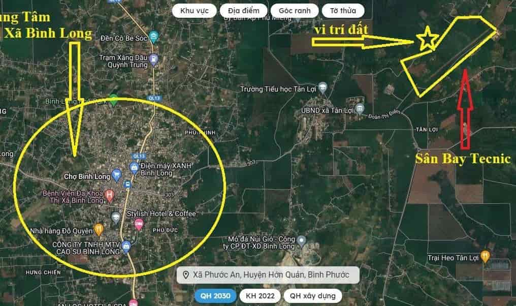 Đất ngộp vành đai sân bay Tân Lợi, Hớn Quản, Bình Phước